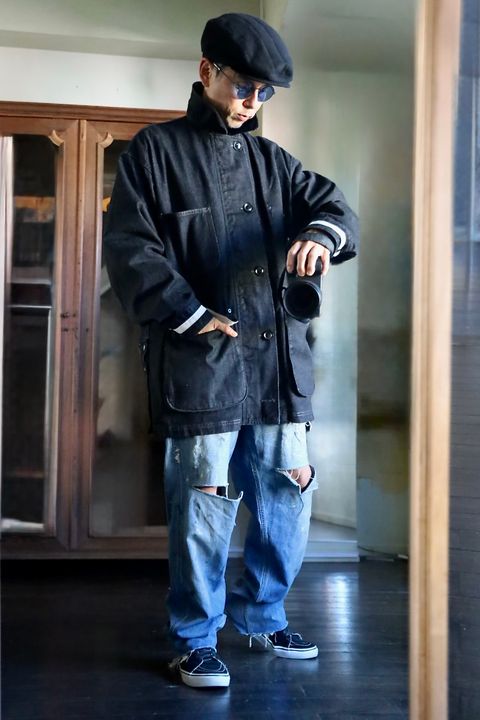 YOKE 25FW Denim Coverall Half Coatスタイル