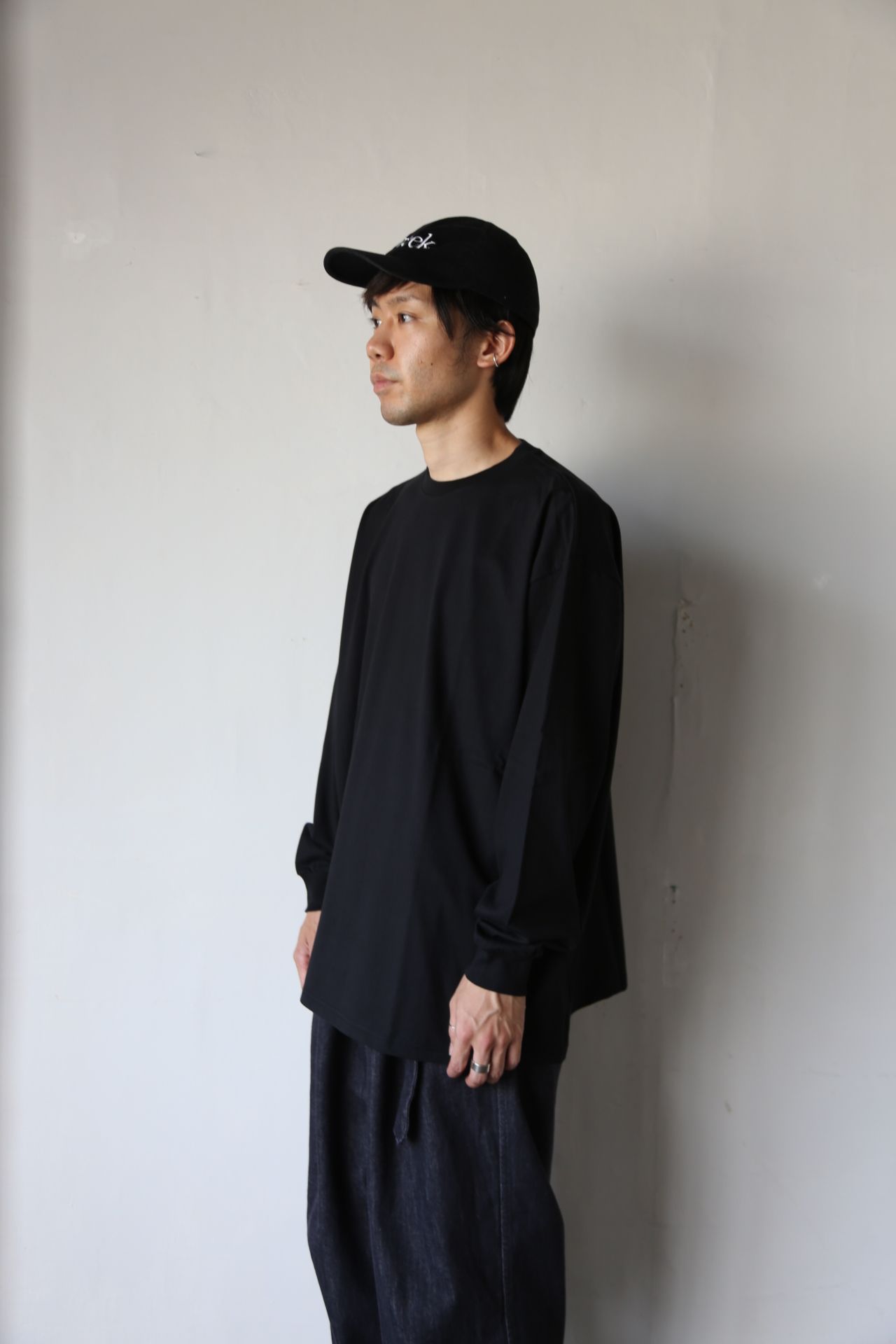 Graphpaper L/S Oversized Tee BLACK Style.2020.8.28. | 1189 | mark