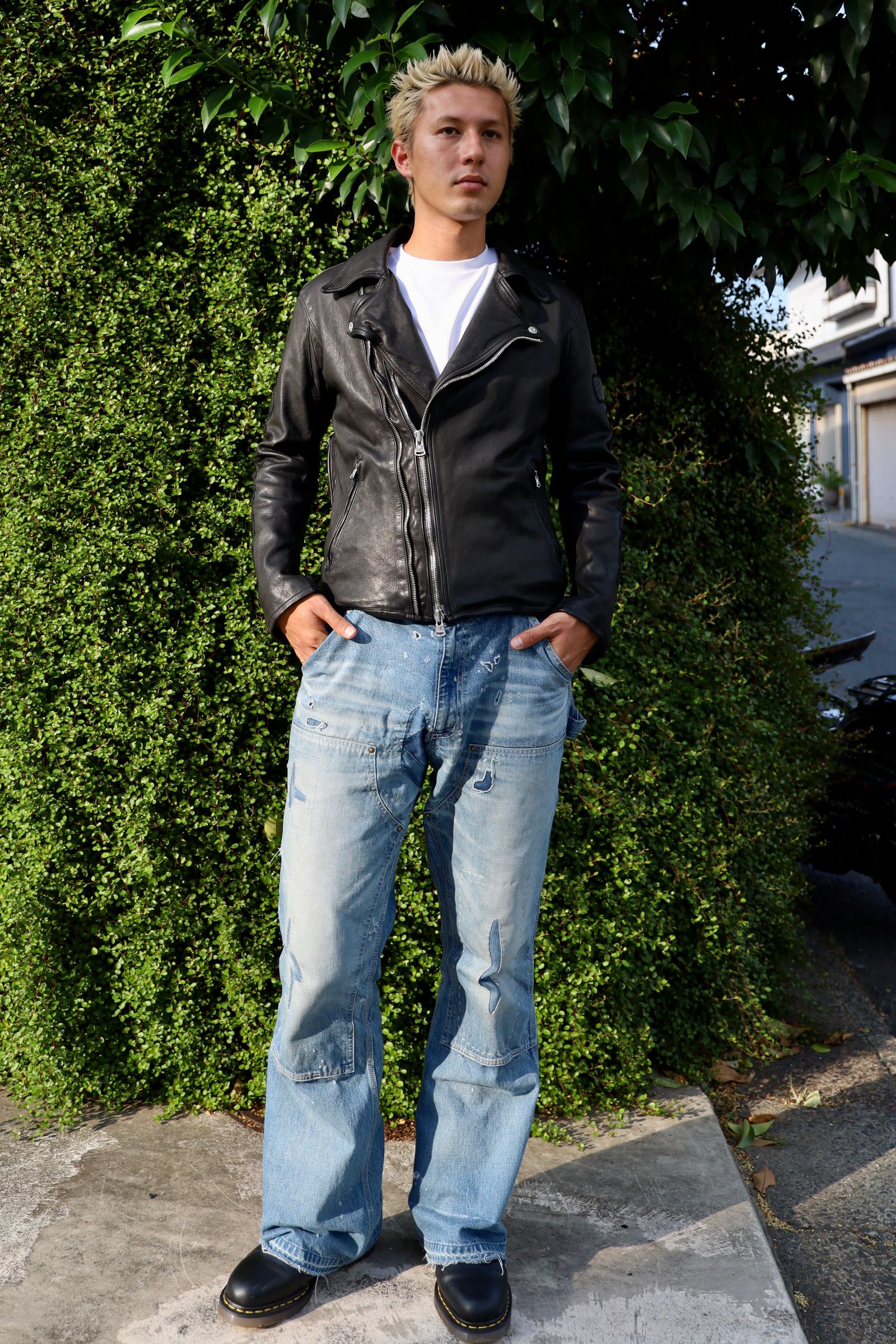 Yohji Yamamoto 25AW ダブルライダースジャケット(HL-Y99-703)BLACK