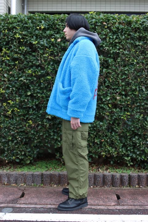 doublet HAND-PAINTED RECYCLE FUR JACKET(21AW04BL123) style.2021.12.19