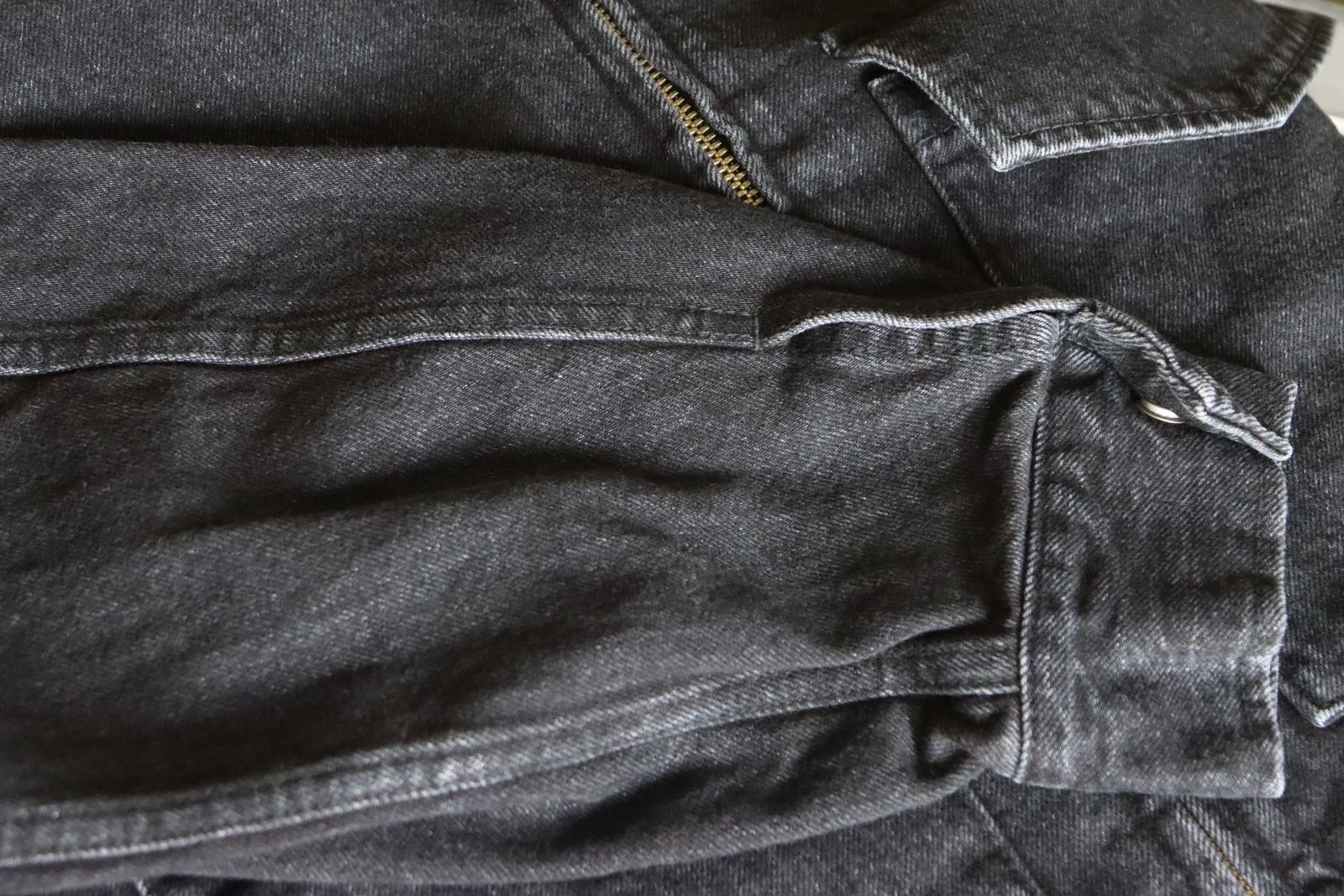 Graphpaper 25AW Women's Selvage Denim Zip Jacket(GL253-20057DB)BLACK_DARK FADE