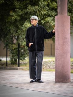 Graphpaper Wool Boa Zip-Up Blouson MARK STYLE