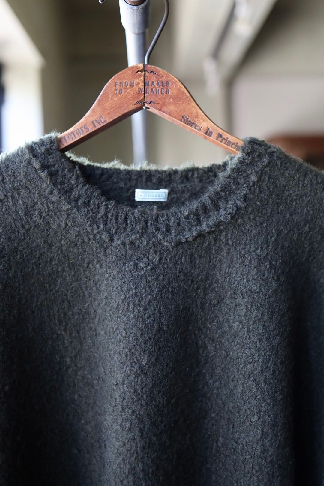 アプレッセ 2025 STYLE2 Cashmere Mole Yarn Pullover Sweater(25AAP-03-20)KHAKI☆10月25日(土)発売!