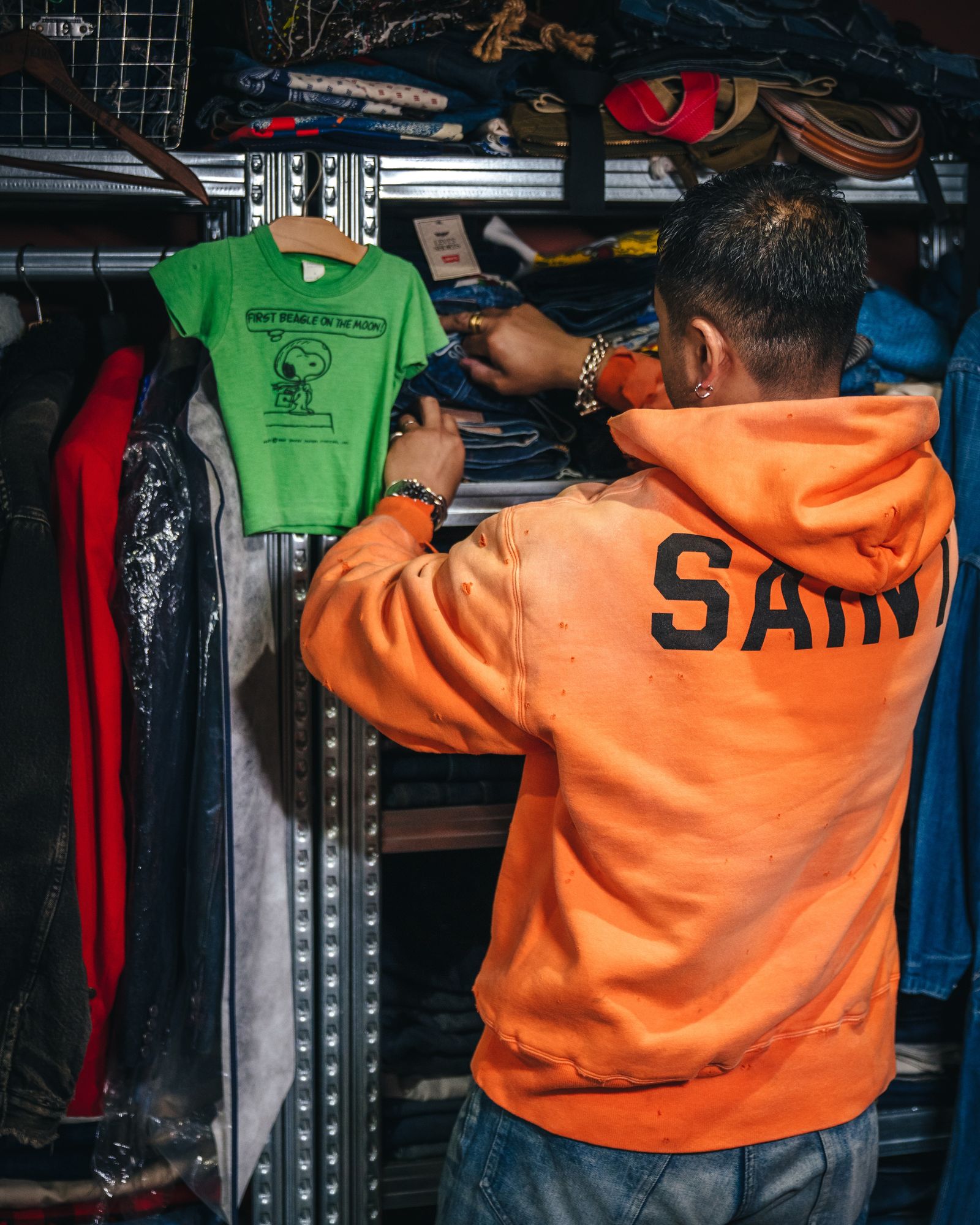 セントマイケル25AWベルベルジンコラボ BB_DBL FACE HOODIE/SAINT(SM-HR1-0000-C57)ORANGE☆11月8日(土)発売！