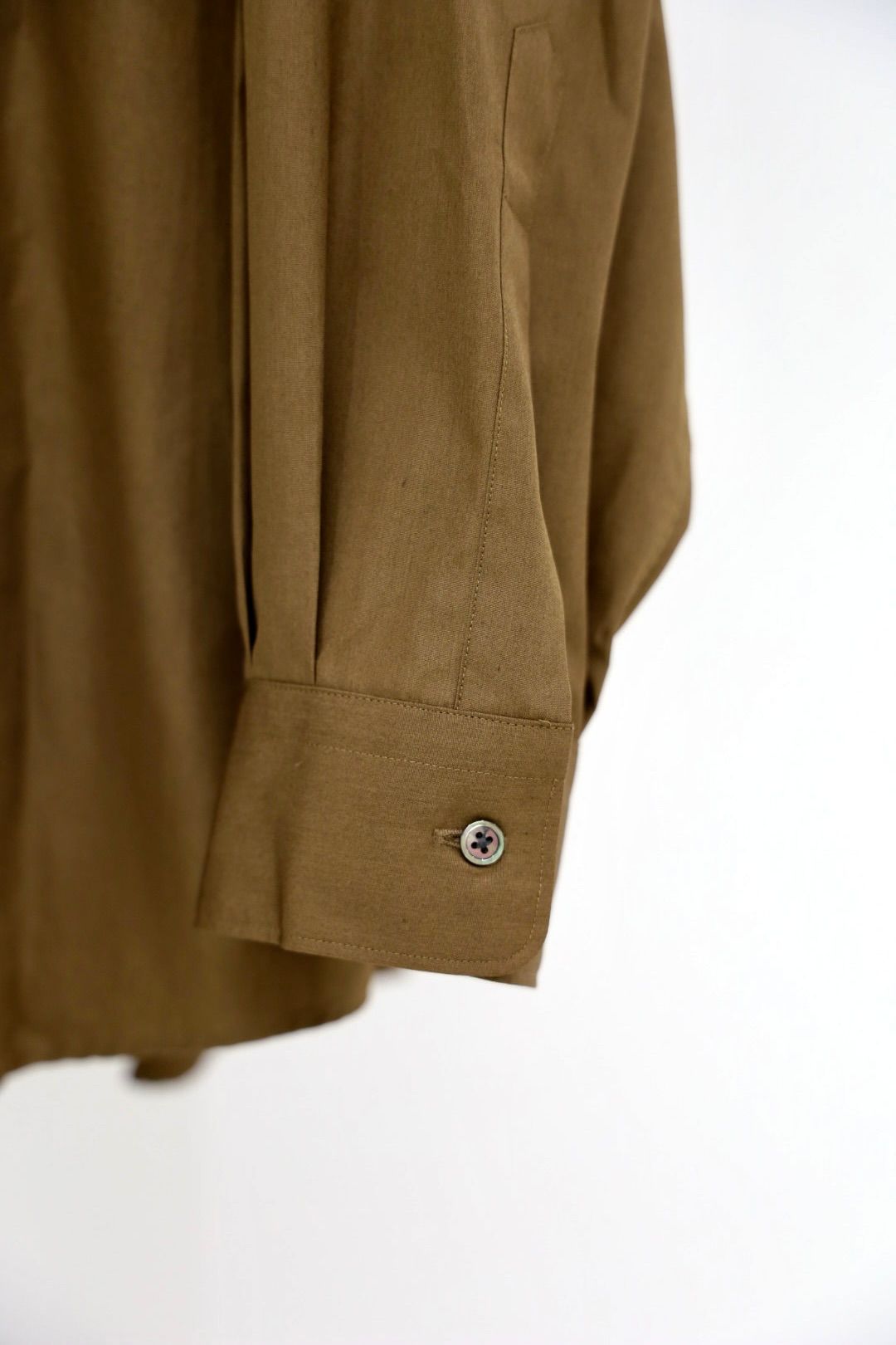 グラフペーパー ALUMO for GP L/S Oversized Regular Collar Shirt(GM263-50230)BROWN