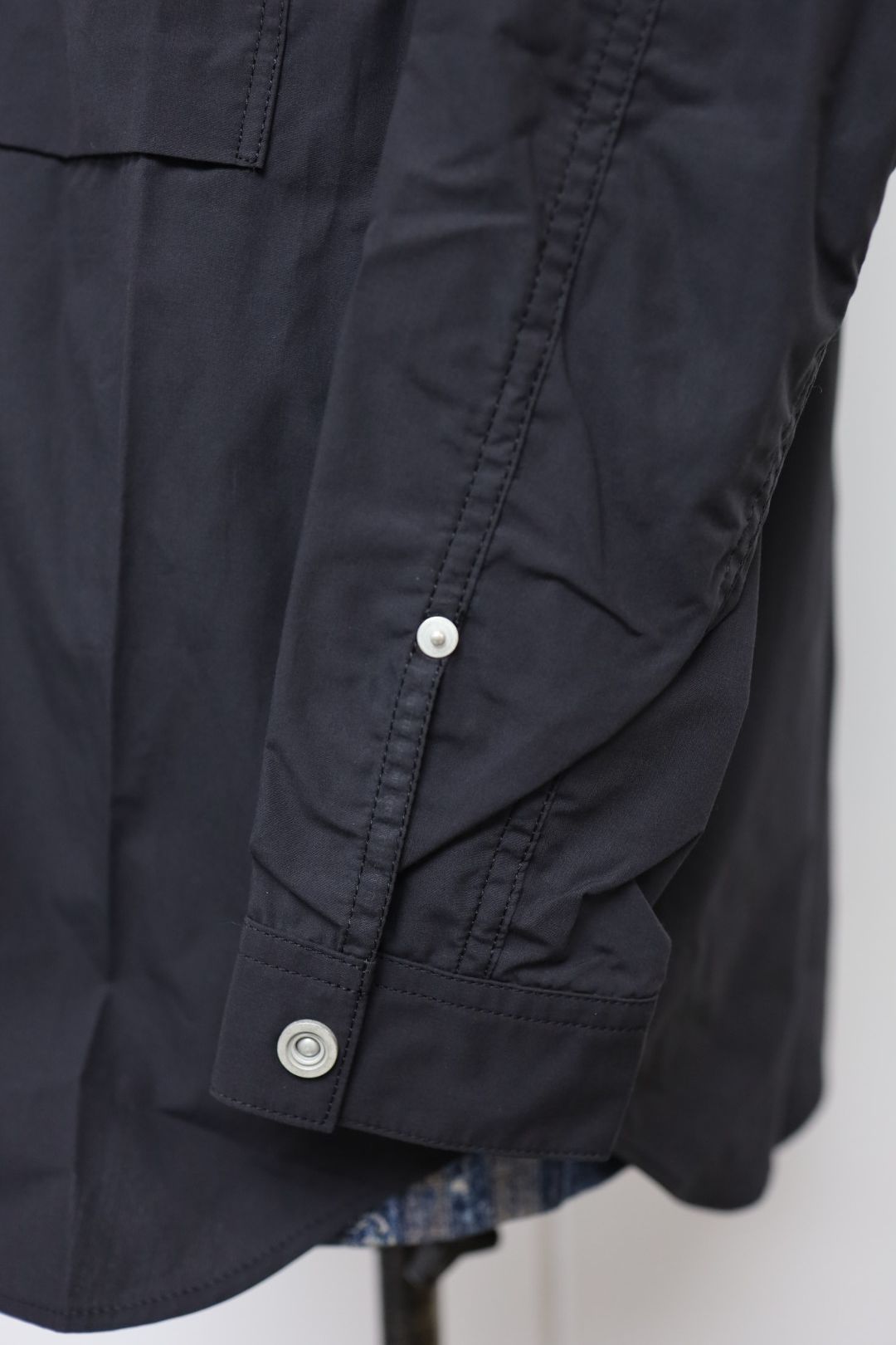 コムデギャルソンオム26SS 綿タイプライタージップアップシャツ(HQ-B002-051)BLACK☆2月6日(金)発売