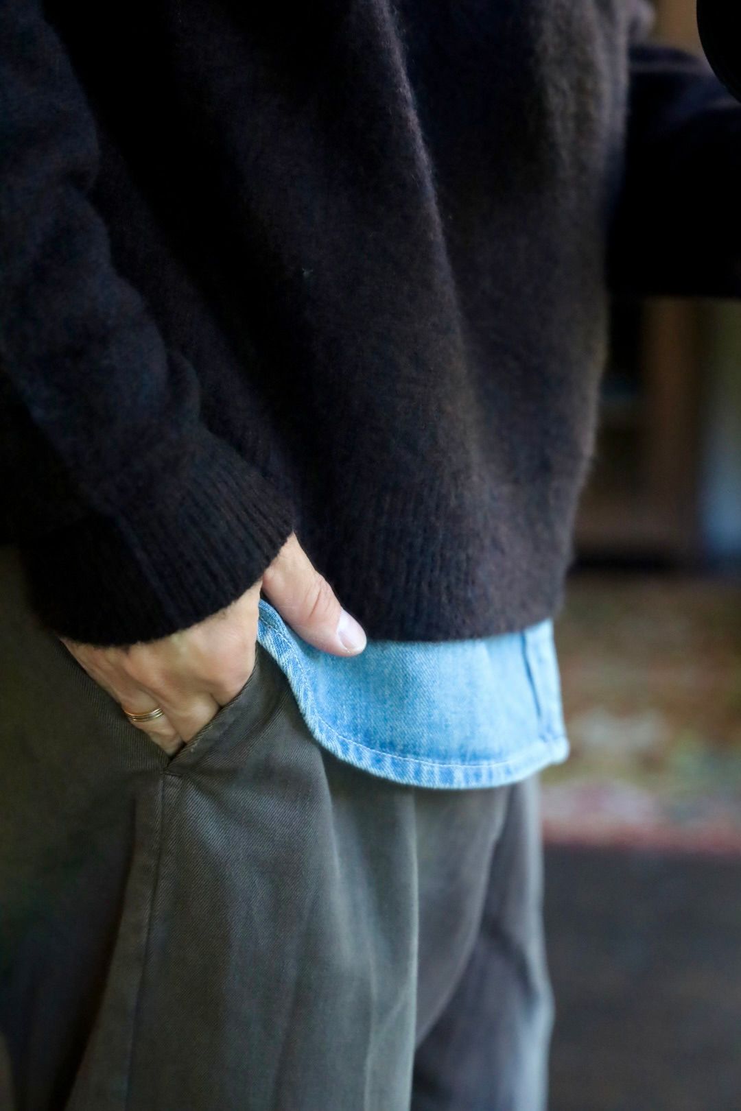 アプレッセ 2026 STYLE2 Brushed Cashmere Middle Gauge Henley Neck Sweater(26AAP-03-09)BROWN☆10月3日(土)新作発売！