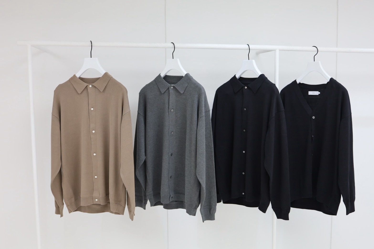 グラフペーパー26SS Suvin High Gauge Knit Oversized L/S Shirts (GU261-80263C)TAUPE☆1月17日(土)発売！