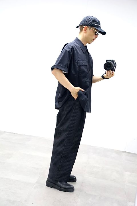 FreshService 26SS CORPORATE WIDE EASY PANTS"BLACK STRIPE"スタイル