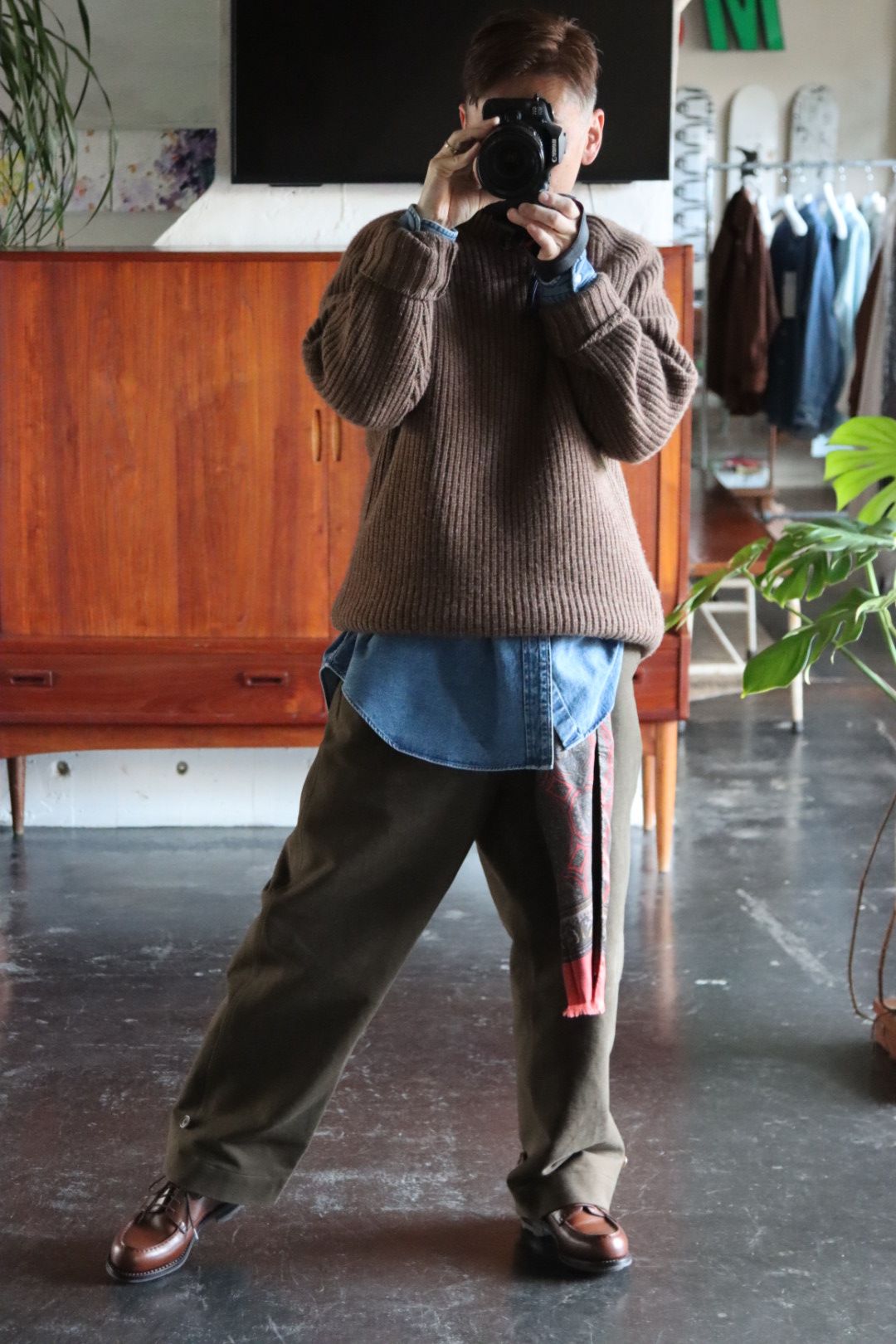 A.PRESSE BD Denim Shirt(22SAP-02-03H)INDIGO style.