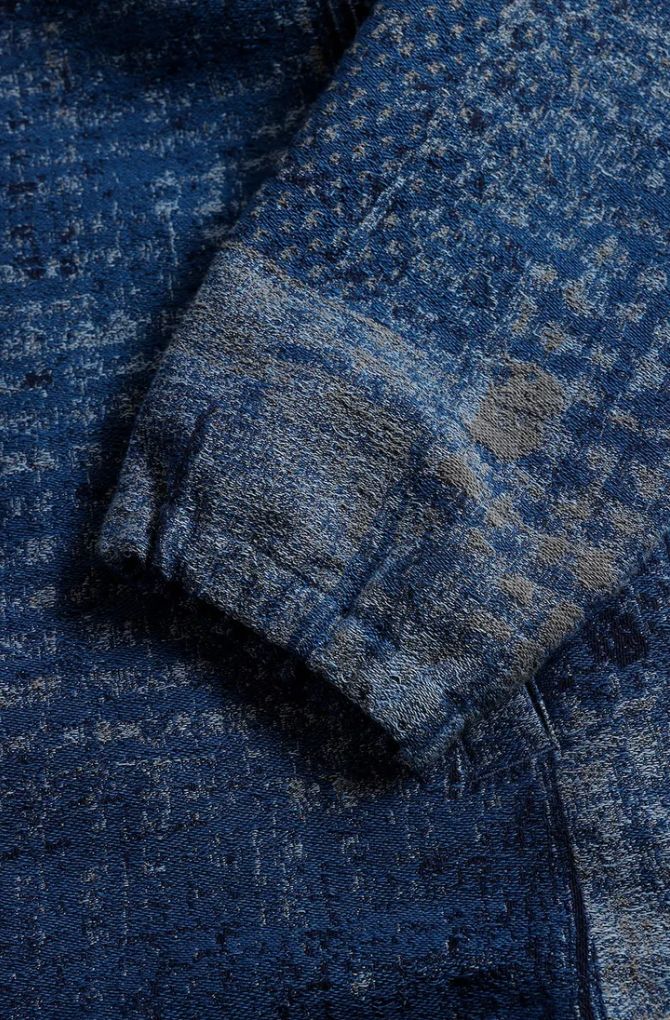 ファンダメンタル デニムシャツ BORO JAQUARD COACH RINSE(FA25JK47R)INDIGO☆新作発売！