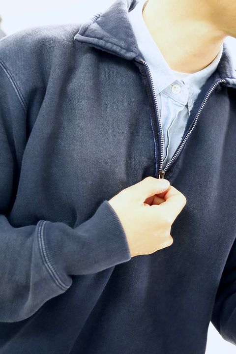 A.PRESSE 2026 STYLE1 Vintage Half Zip Sweatshirt"BLUE"スタイル