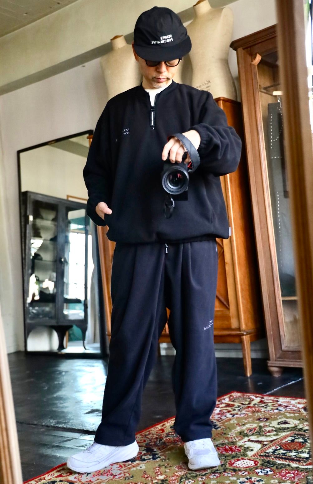 S.F.C 25FW SPOT エスエフシー FLEECE BASEBALL HALF ZIP JACKET(SFCFW25J01SP)Black☆12月20日(土)発売！