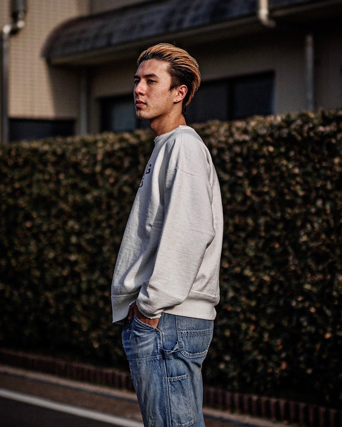 【SAINT MICHAEL】セントマイケル/BJ_CREW NECK SWEAT/YOUNG SAINT MICHAEL/BJ_CREW NECK SWEAT/YOUNG/WHT