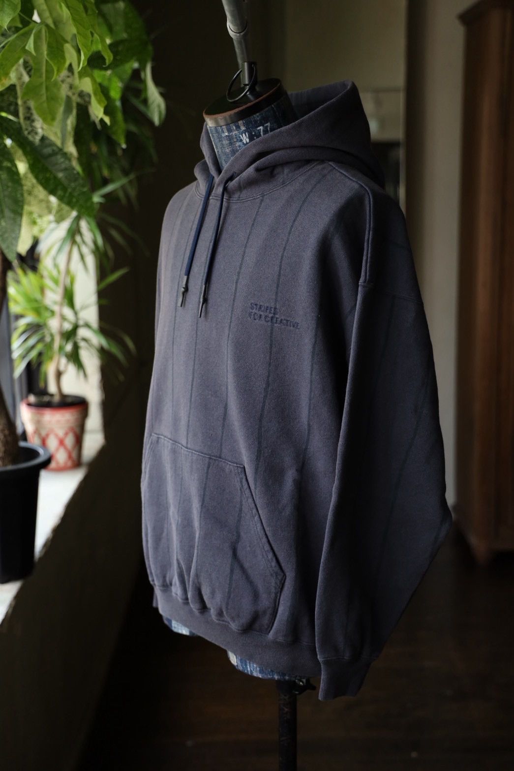 S.F.C 25FW エスエフシー STRIPE HOODY(DISCHARGED)(SFCFW25CS04)Navy☆9月20日(土)発売！