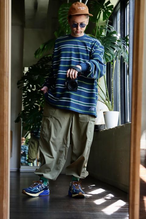 FreshService 23AW DRY TYPEWRITER TACTICAL POCKET L/S SHIRT"KHAKI"スタイル