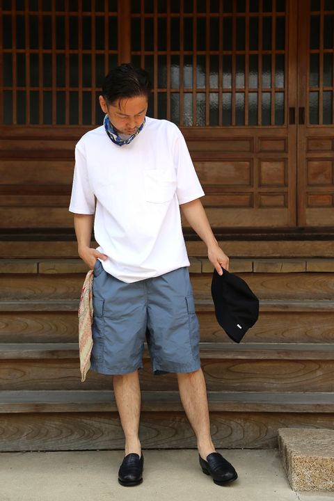 FreshService UTILITY OVER CARGO SHORTS"STEEL BLUE"style.7.24.