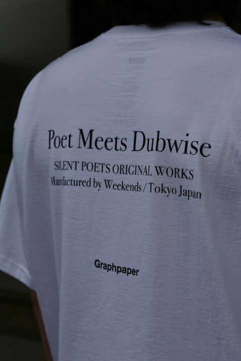 Graphpaper POET MEETS DUBWISE for Graphpaper Oversized Tee “WORDS AND SILENCE” style.2021.4.17.