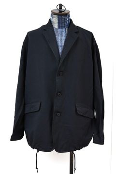 コムデギャルソンオム26SS エステルサージ 製品染3Bジャケット(HQ-J033-051)BLACK☆4月3日(金)発売！