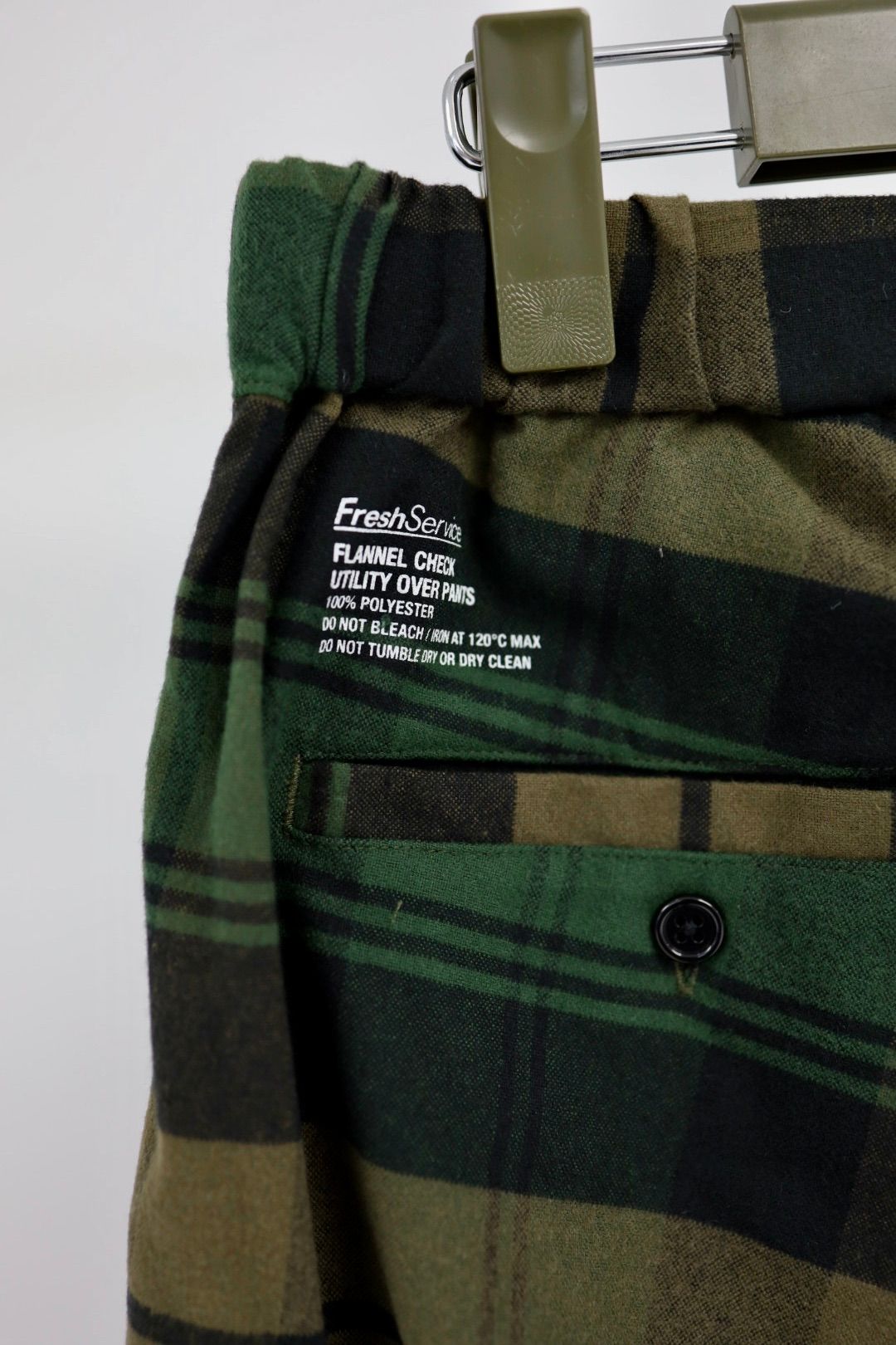 フレッシュサービス FLANNEL CHECK UTILITY OVER PANTS(FSP254-40060)GREEN☆11月15日(土)発売！