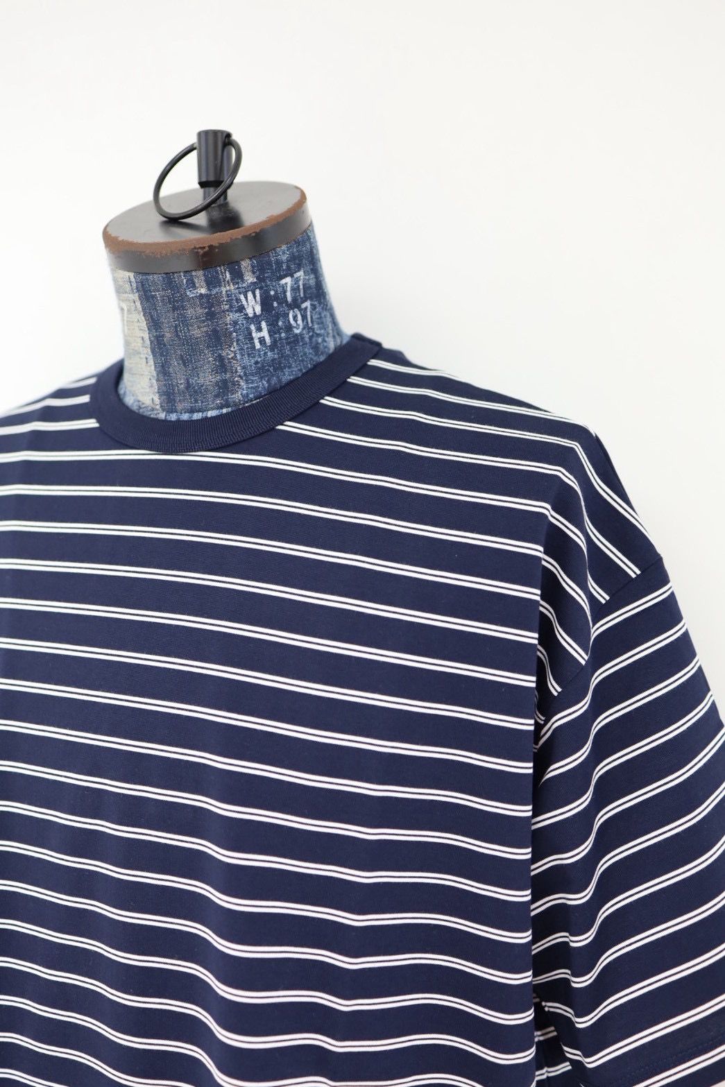 グラフペーパー26SS Tri Spun Border S/S Tee(GU261-70120B)NAVY×WHITE☆2月28日(土)発売！