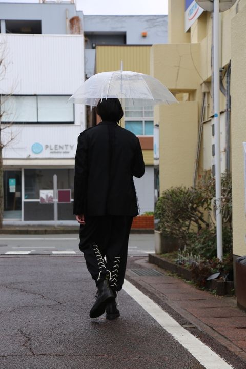 yohji yamamoto W-ヒモ開きレースアップパンツ(HD-P56-100) style.2021.1.24.