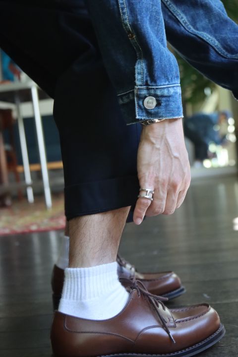 A.PRESSE 23AW Work Chino Trousers"NAVY"スタイル