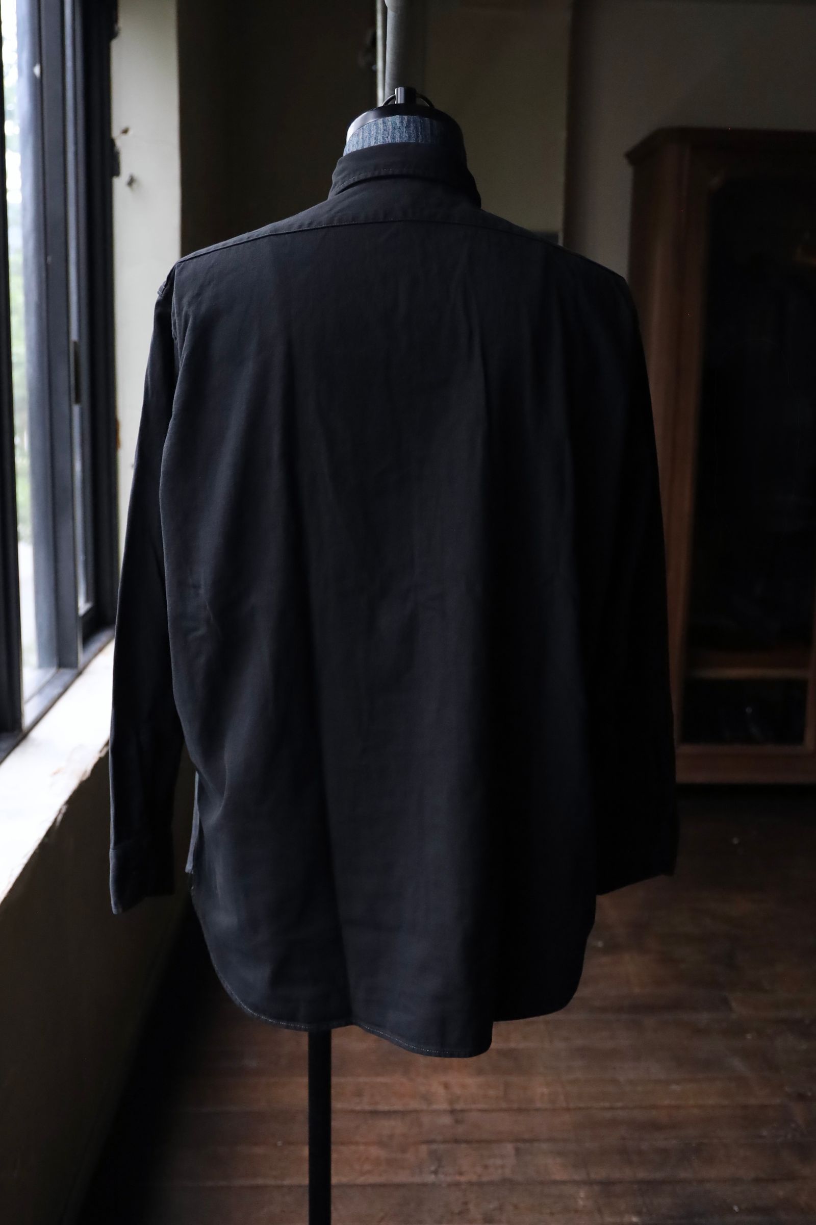 ファウンダ 25AW BLACK DYED DENIM SHIRT (015FD252023)BLACK