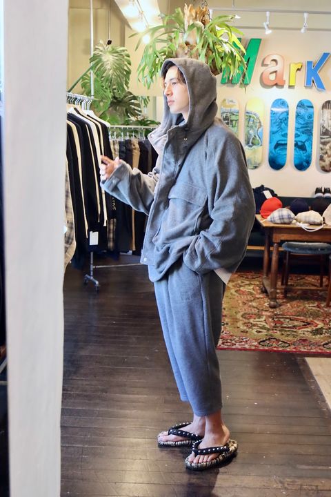 S.F.C 新作FLEECE HOODIE JACKET"CHARCOAL"スタイル