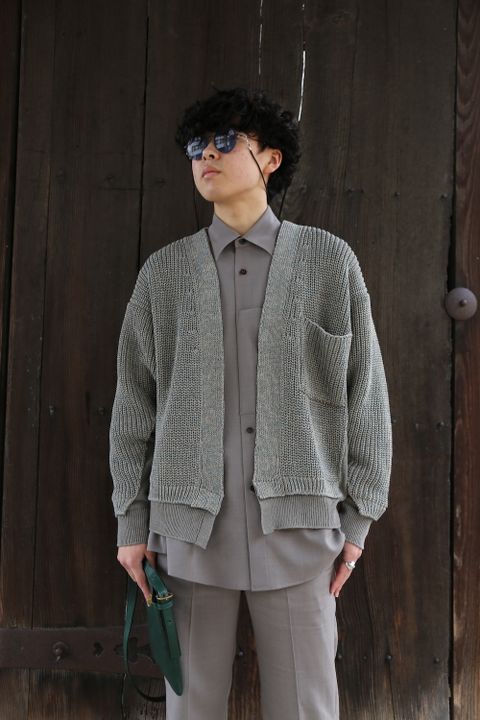 YOKE 5G CONNECTING RIB CARDIGAN(YK21SS0223S) style. 2021.03.07.