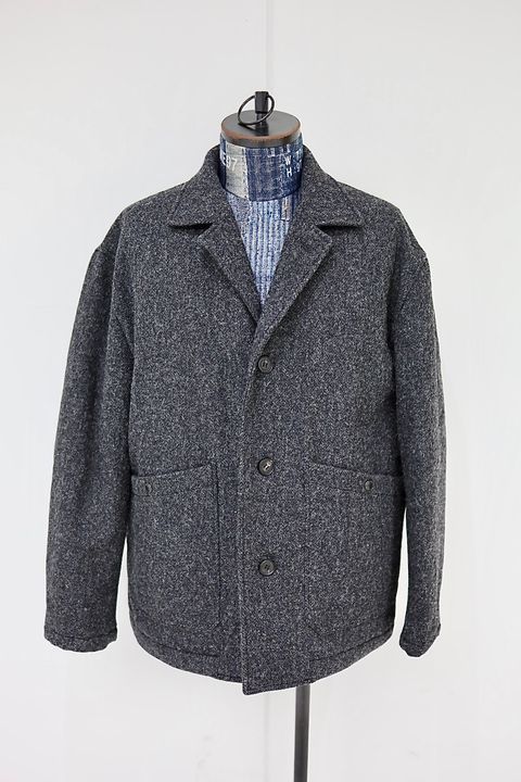 コムデギャルソンオム25FW ウールツイードヘリンボーンジャケット(HP-J025-051)BLACK