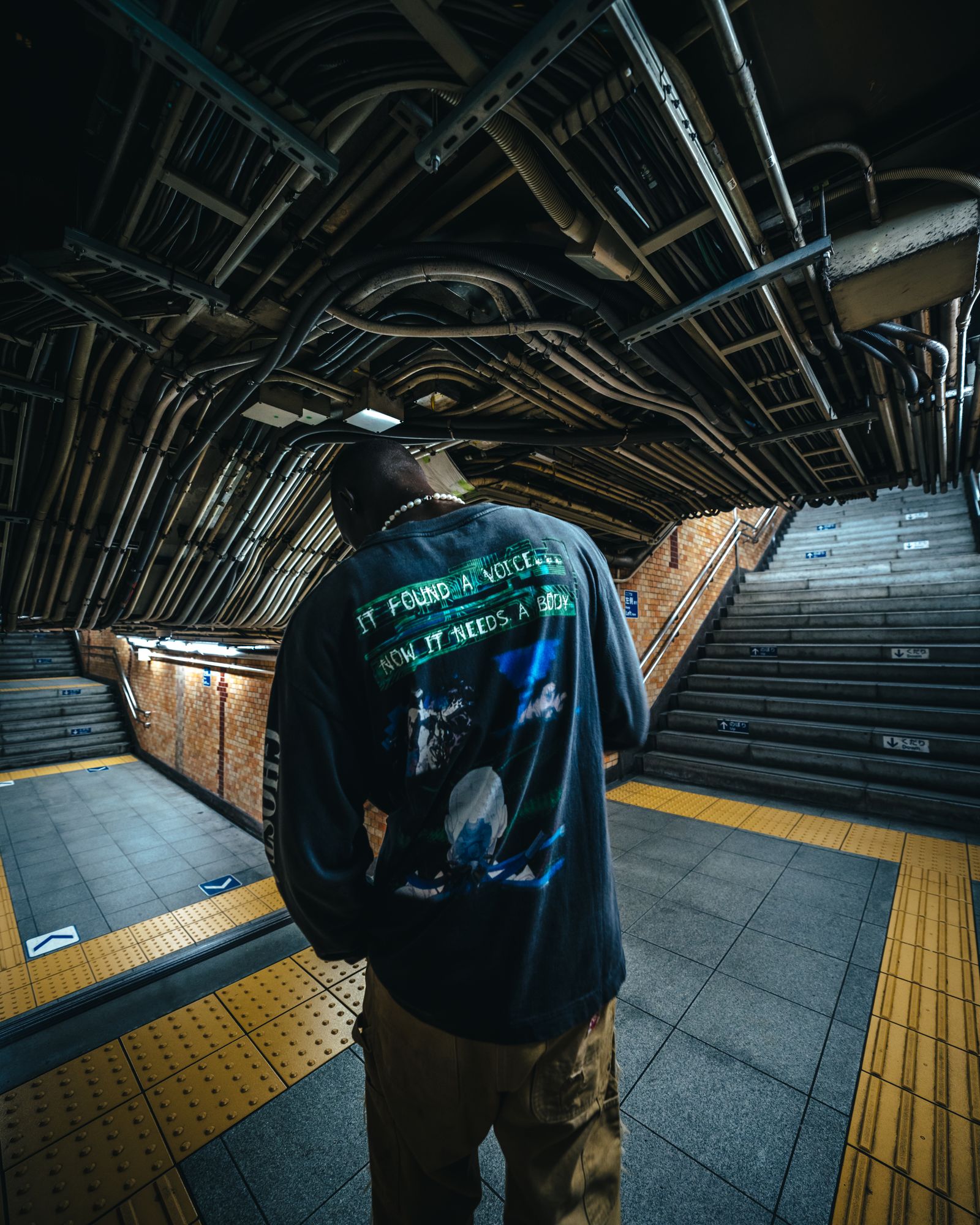 セントマイケル24AW ILYA GITS GS_LS TEE(SM-YS1-0000-C34)BLACK
