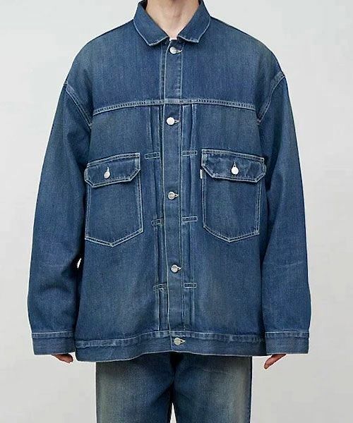 グラフペーパー 25AW Selvage Denim Jacket(GU253-20054DB)INDIGO_DARK FADE