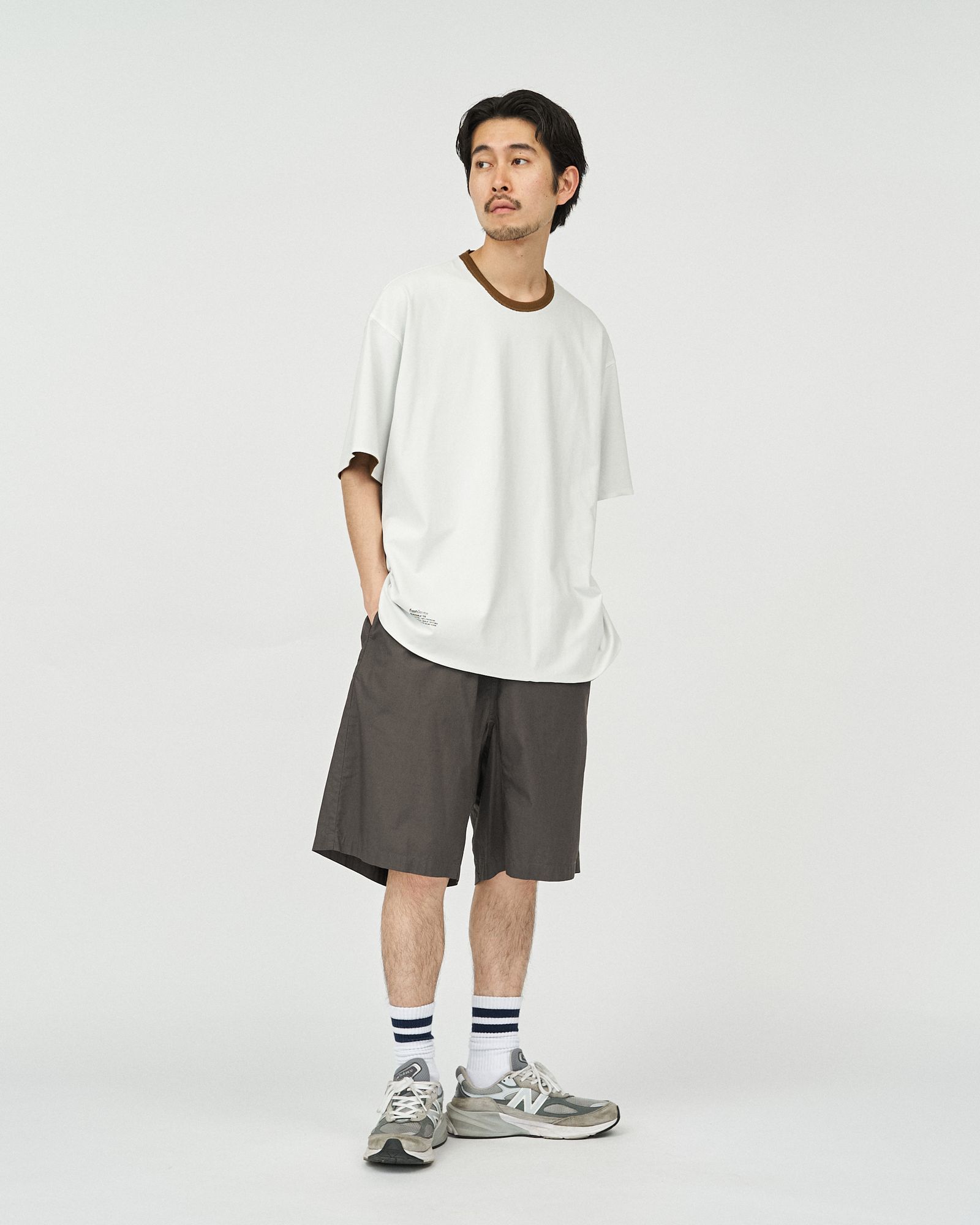 フレッシュサービス REVERSIBLE S/S TEE (FSC252-70040)BROWN
