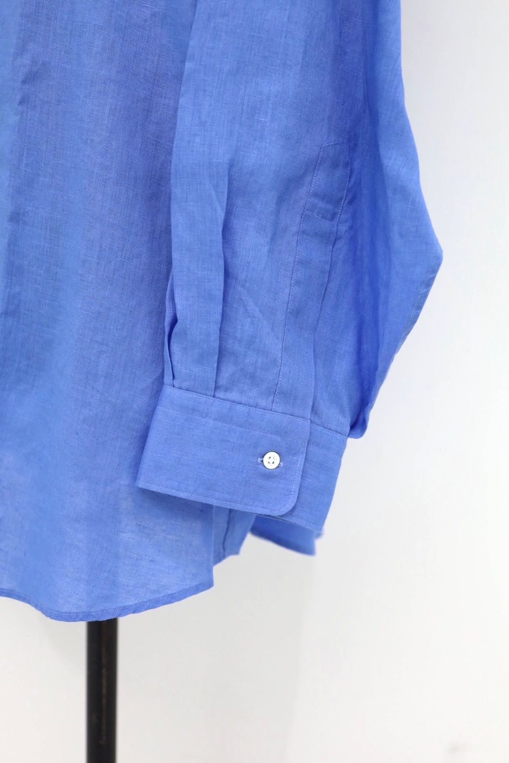 グラフペーパー Linen L/S Oversized Band Collar Shirt(GM262-50040B)BLUE☆6月20日(土)発売！