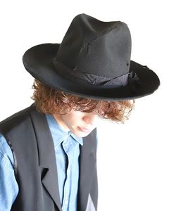 Yohji Yamamoto 24SS WOOL HAT A DAMAGESOFT HAT(HS-H02-160)BLACK