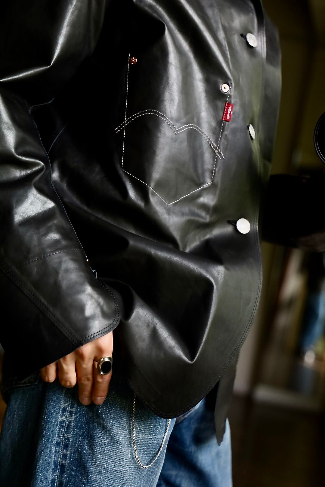 アイジュンヤワタナベマン 24AW Levi’s Wネームレザージャケット(WN-J914-100)BLACK☆9月20日(金)新作発売！