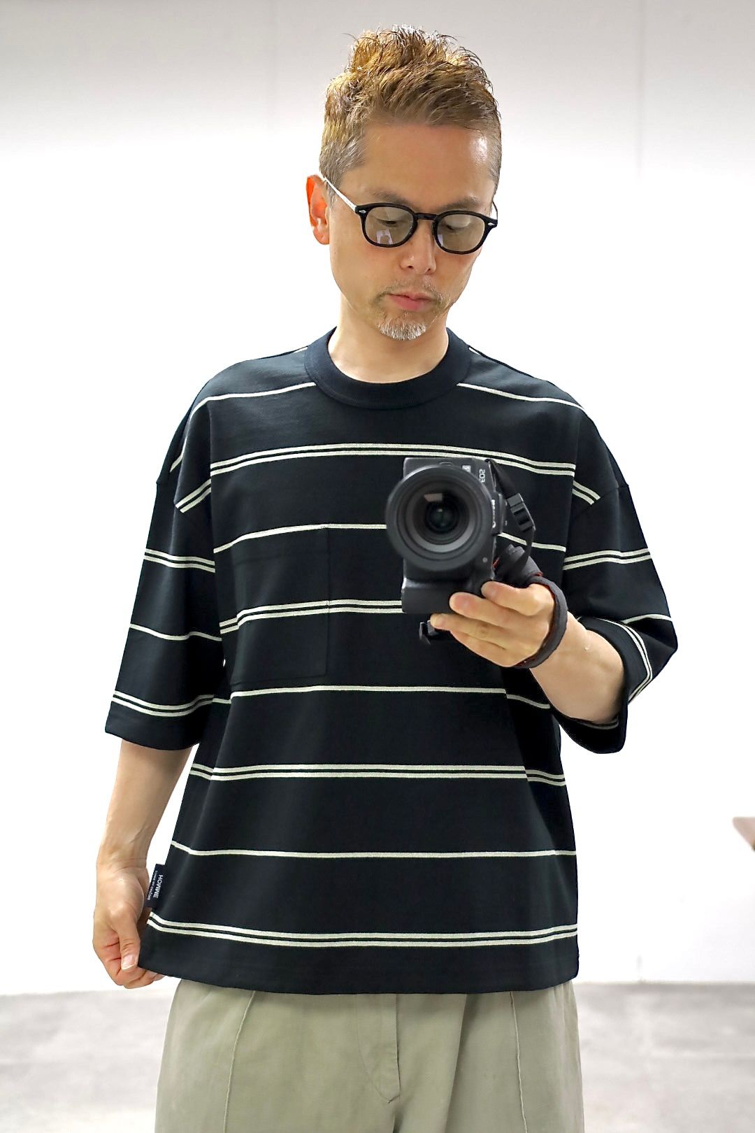 COMME des GARCONS HOMME 26SS 綿度詰天竺ボーダーTシャツスタイル