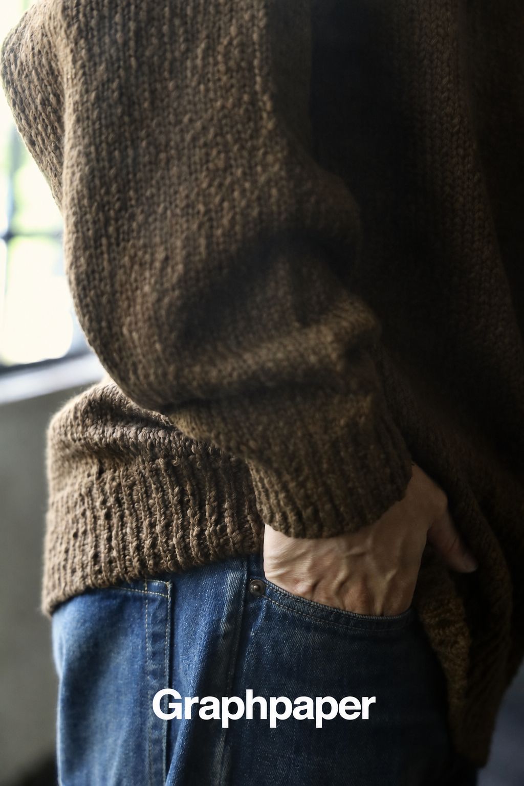 Graphpaper Cotton Wool Slub Oversized Half Zip Knitスタイル2026.9.24.