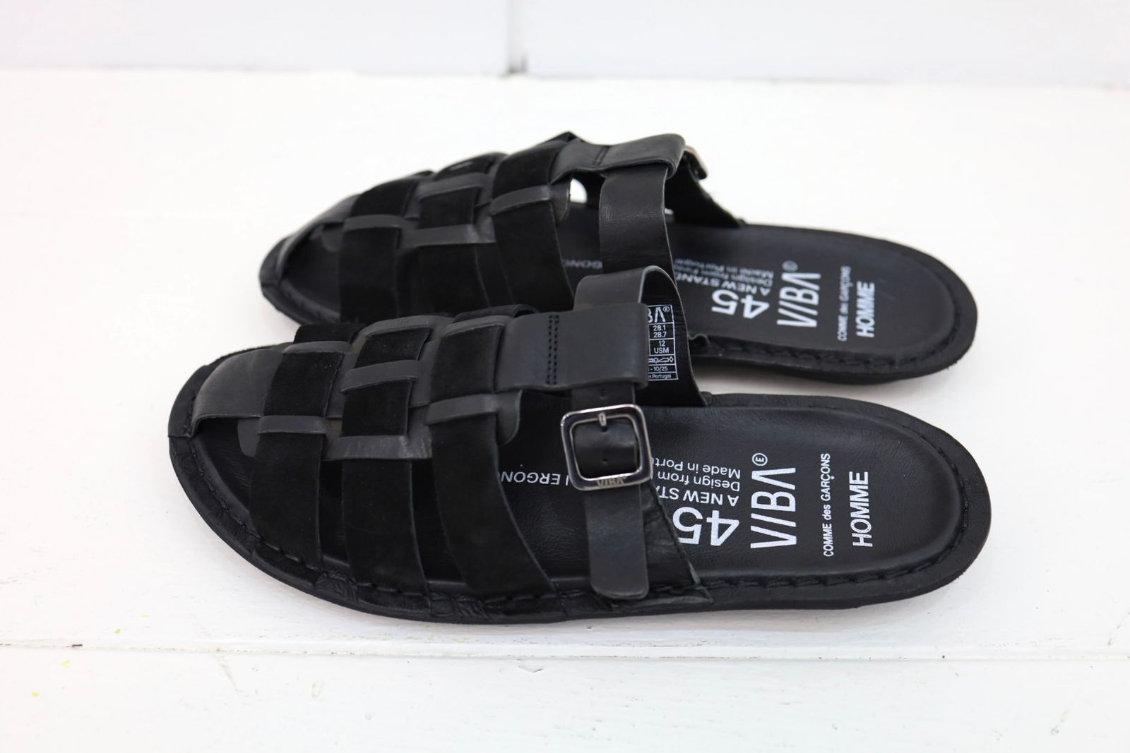 コムデギャルソンオム26SS ステアスムース×スウェードサンダル(HQ-K106-001)BLACK×BLACK☆4月3日(金)発売！