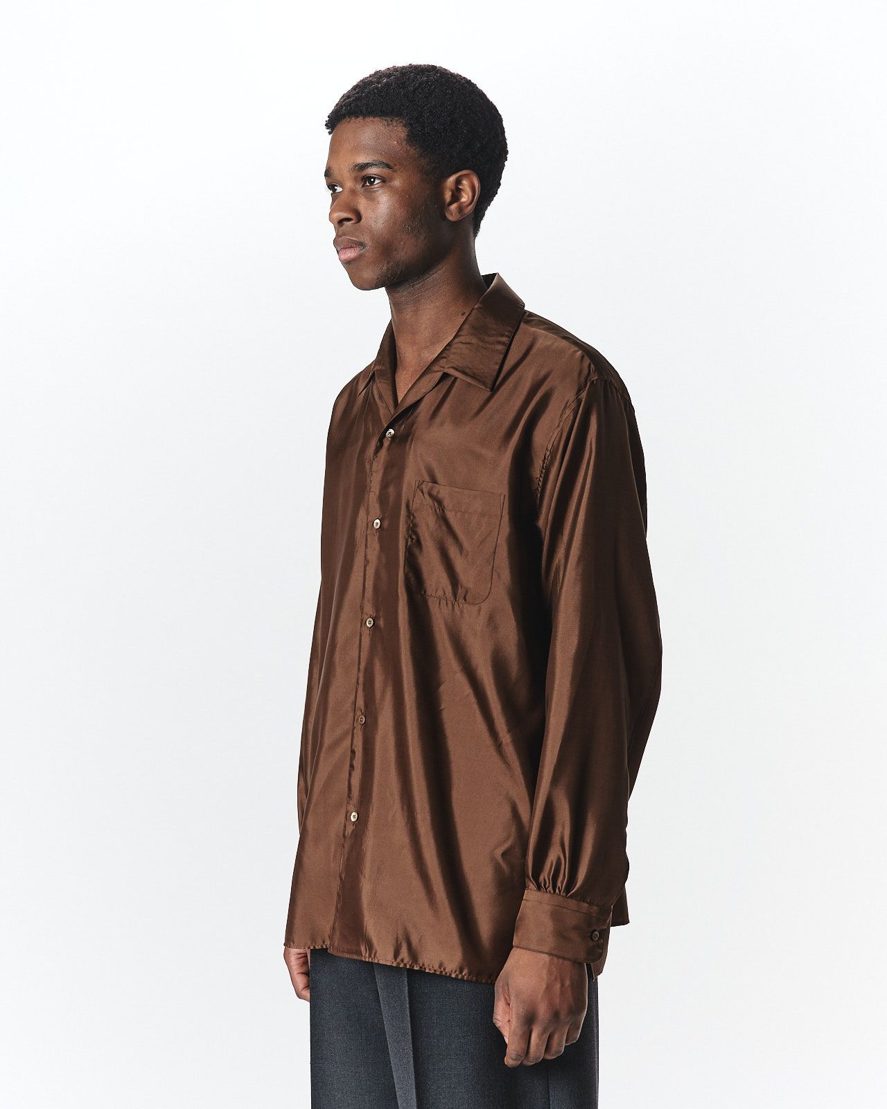 マーカウェア 26AW ITALIAN OPEN COLLAR SHIRT(A26C10SH02C)BRONZE☆新作発売！