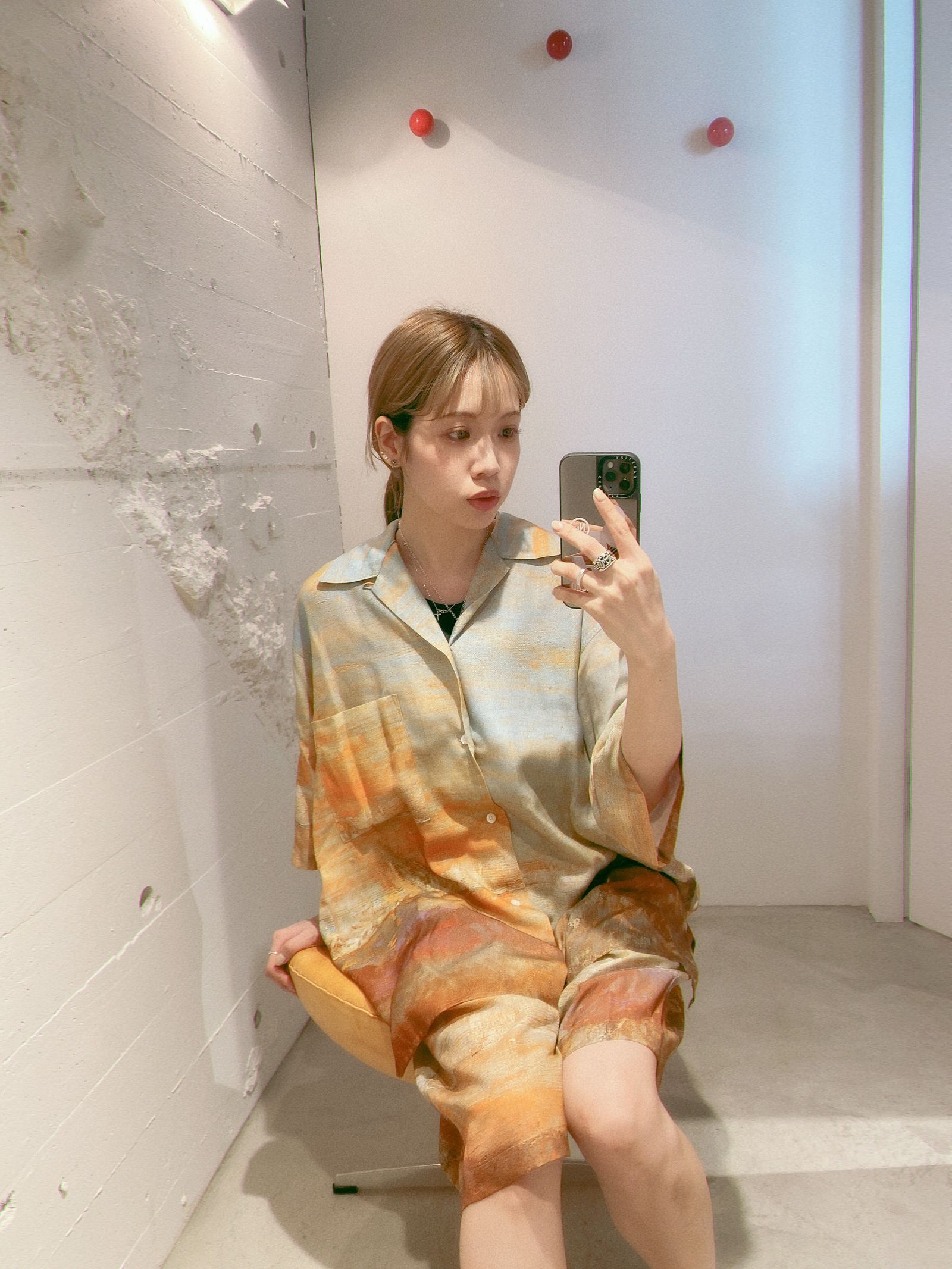 ヨーク24SS LANDSCAPE PRINTED EASY SHORTS(YK24SS0711P)ORANGE☆5月3日(金)発売！