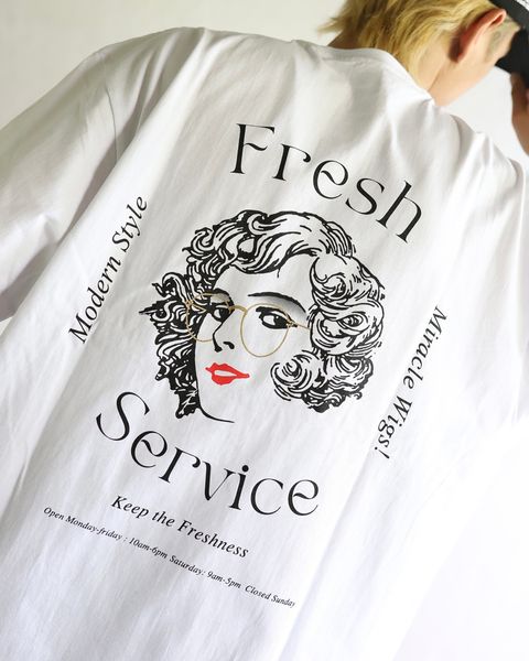FreshService 24SS CORPORATE PRINTED S/S TEE ‘‘Miracle Wigs’’ style 2024.4.19