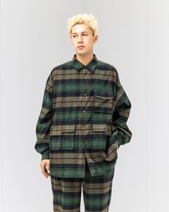 FreshService  FLANNEL CHECK MULTI POCKET SHIRT (GREEN)☆11月15日新作発売！