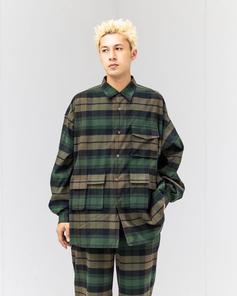 フレッシュサービス FLANNEL CHECK MULTI POCKET SHIRT(FSP254-50059)GREEN☆11月15日(土)発売！