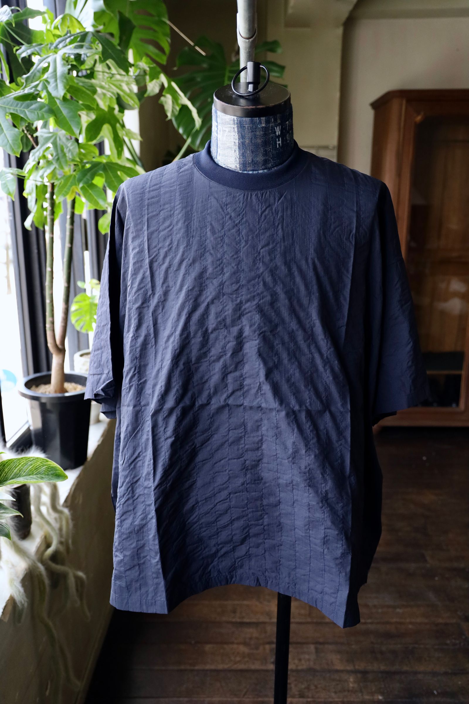 S.F.C 25SS エスエフシー STITCHED NYLON SS TEE(SFCSS25S08)Navy