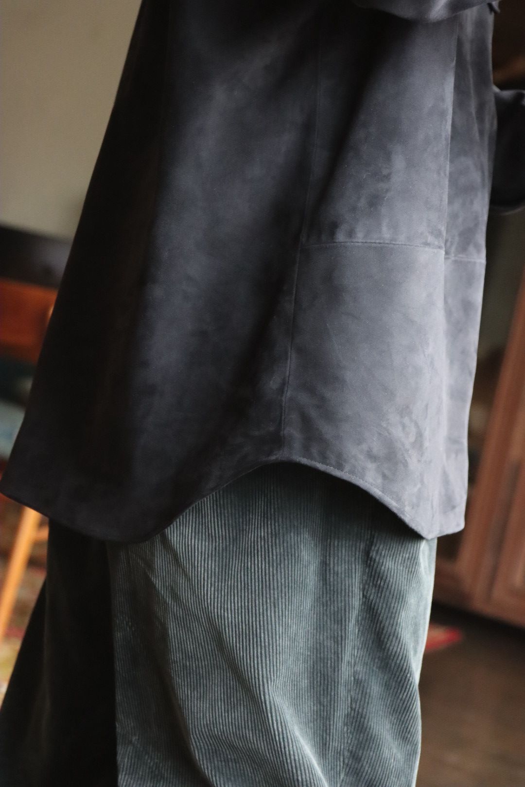 A.PRESSE アプレッセ24SS Leather Skipper Shirtスタイル