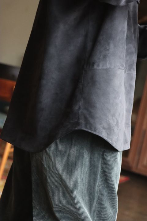 A.PRESSE アプレッセ24SS Leather Skipper Shirtスタイル