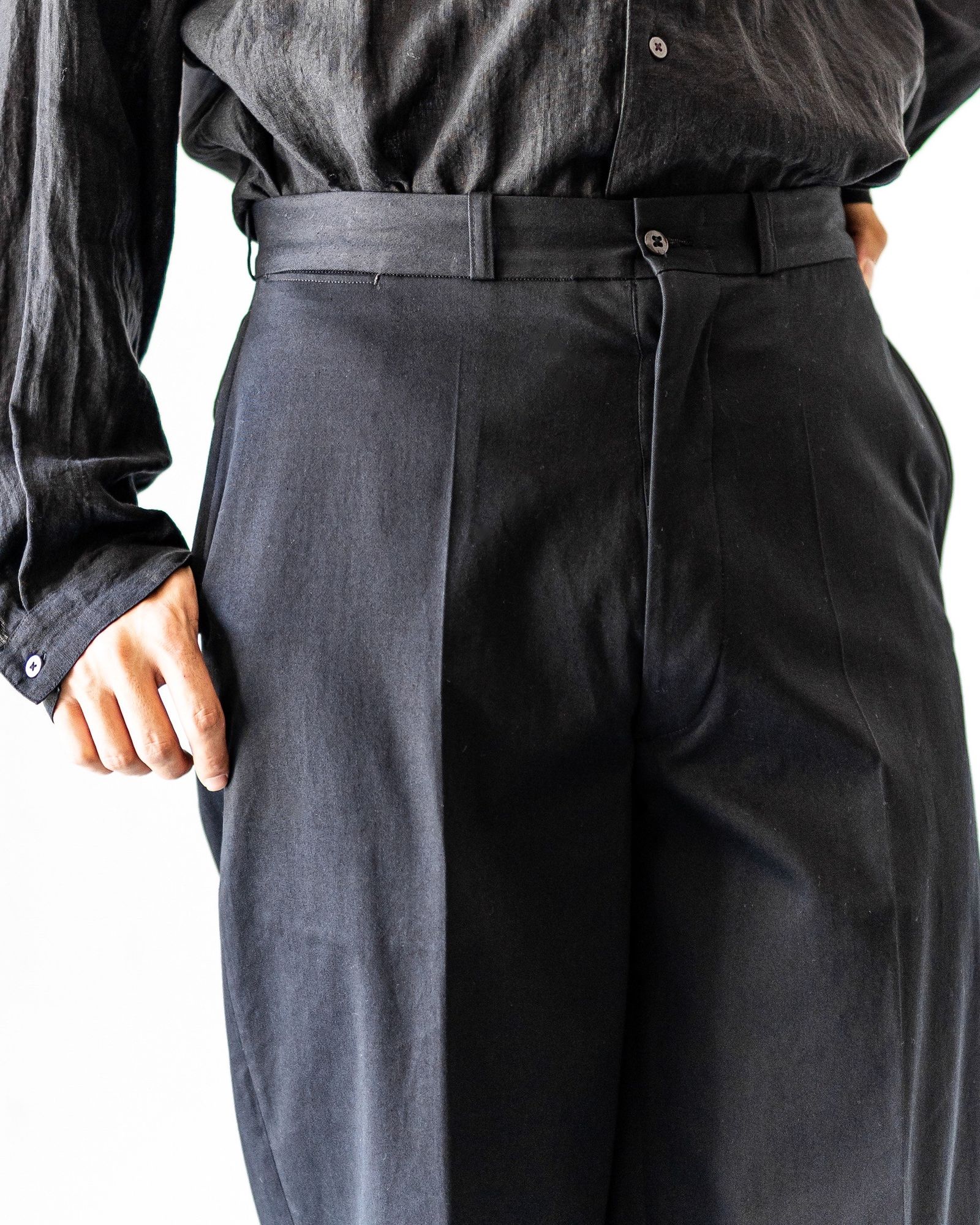 blurhms Linen Open-collar Shirt L/S Style