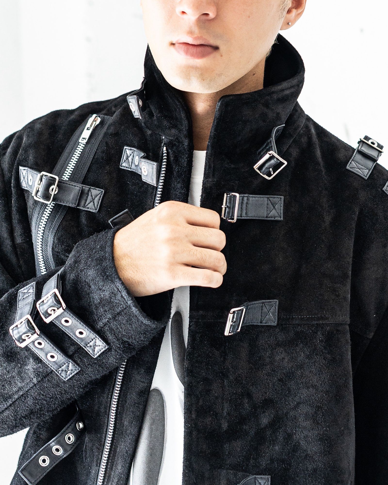 doublet 25AW BUCKLE OVERLOAD LEATHER JACKET(25AW06BL222)BLK SUEDE☆7月12日(土)発売！